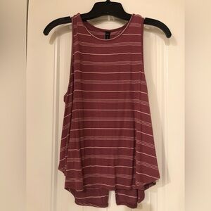 NWT Gentle Fawn Burgundy Striped Tank Top